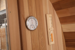 Blisspod | Prague | Canadian Red Cedar Outdoor Steam Barell Sauna | Full Glass Back
