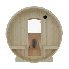 Helsinki Finnish Barrel Sauna with Terrace and WiFi Heater - Finnish Sauna Builders