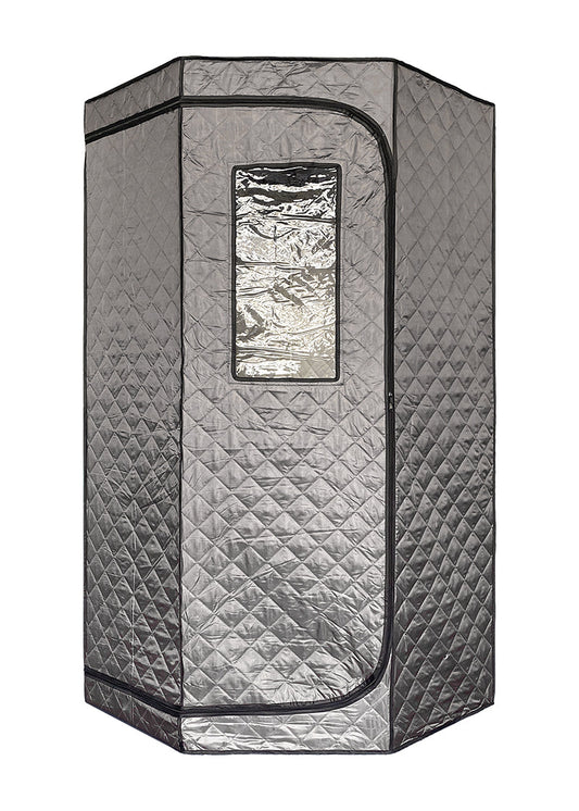 Blisspod Portable Personal Full Body 60 Min Rapid Steam Sauna | Pentagonal | Grey | Powerful 1600 Watts | 3.6L Stronger Steamer | 90X90X190cm