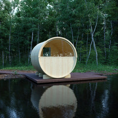 Tampere Finnish Barrel Sauna with WiFi Heater - Finnish Sauna Builders
