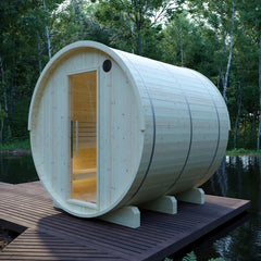 Vassa Finnish Barrel Sauna with WiFi Heater - Finnish Sauna Builders