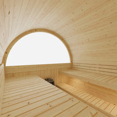 Vassa Finnish Barrel Sauna with WiFi Heater - Finnish Sauna Builders